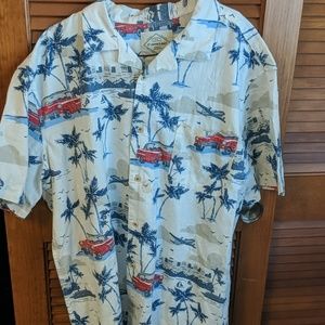 Cooke Street Hawaiian Flower 2XL Polo Shirt